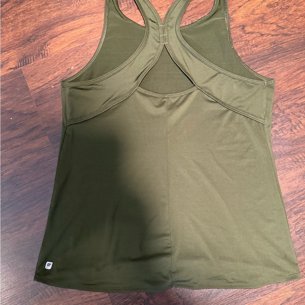 Fabletics Forest Green Racerback Tank Top - Picture 2 of 2